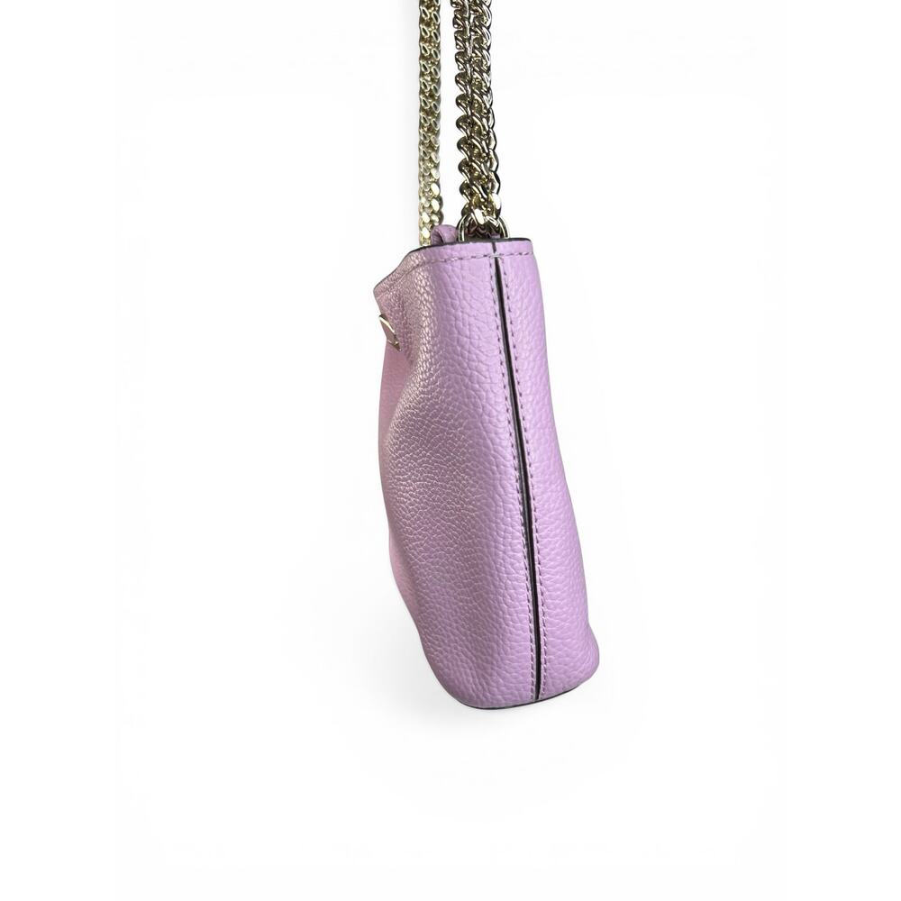 Kate Spade Polly Small Convertible Crossbody Bag Orchid Purple Pebbled Leather - Picture 4 of 12
